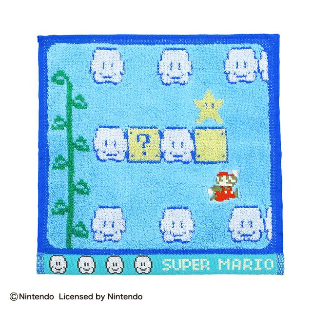 タオルハンカチ] スーパーマリオ 雲ステージ | 丸眞オンラインショップ