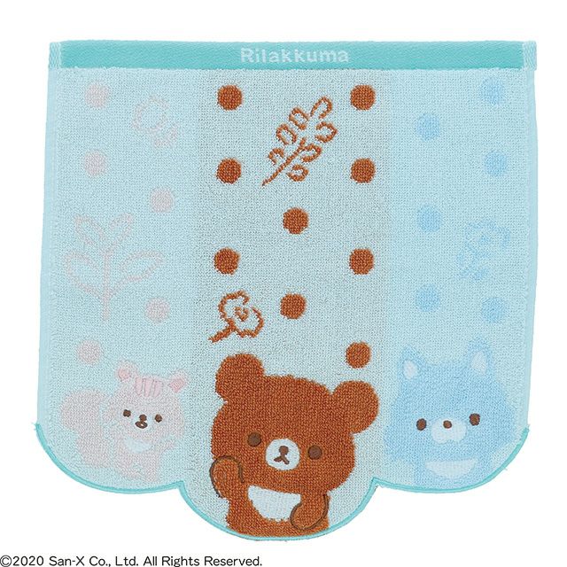 タオルハンカチ] リラックマ キュートドットチャイロイコグマ | 丸眞