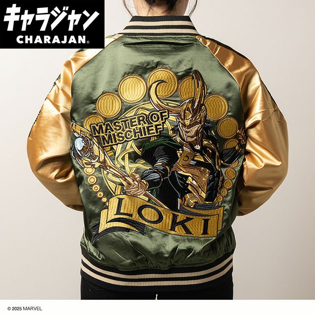 【新品・未使用】アベンジャーズ　キャラジャン　スカジャン(L) 丸眞 キャラジャン スカジャン(3L)] キャプテン・アメリカ トリプルスター