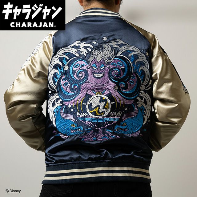 0208-211 【未使用·稀少】ディズニー公式　スカジャン キャラジャン スカジャン(L)] ディズニーヴィランズ ワールドツアー