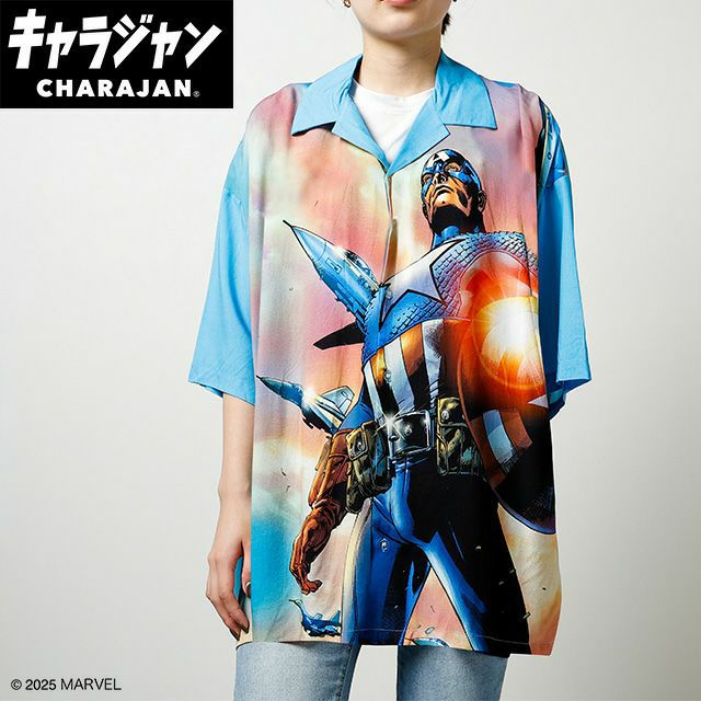 マーベル スパイダーマン マイヒーロー アロハシャツ (LL) キャラジャン ユニセックス アパレル Marvel キャラジャン アロハシャツ（M)] MARVEL スパイダーマン マイヒーロー