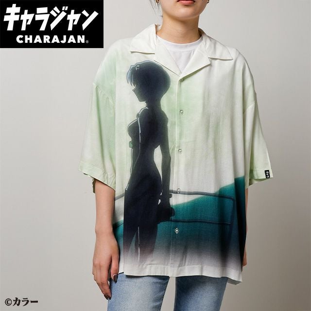 EVANGELION:95 ブラックアロハシャツ Lサイズ ☆限定☆綾波＆零号機 アロハシャツ [EVANGELION] | キャラクター公式