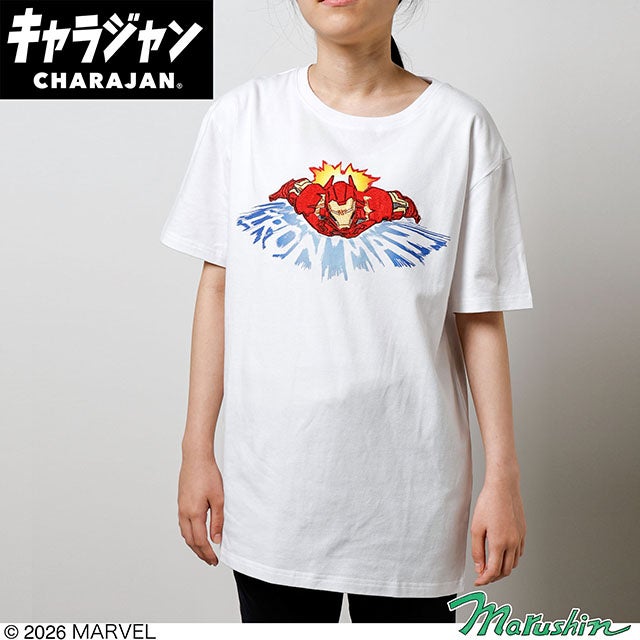 キャラジャン Tシャツ(L)] MARVEL アイアンマン インビンシブル | 丸眞