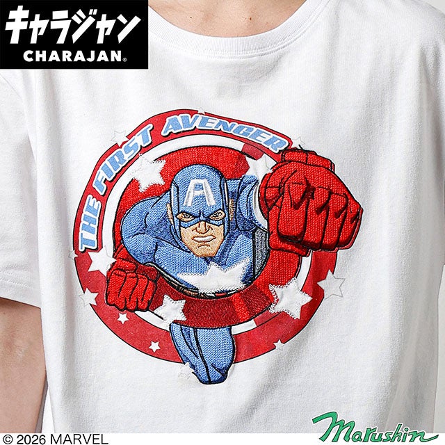 キャラジャン Tシャツ(M)] MARVEL キャプテン・アメリカ ファースト