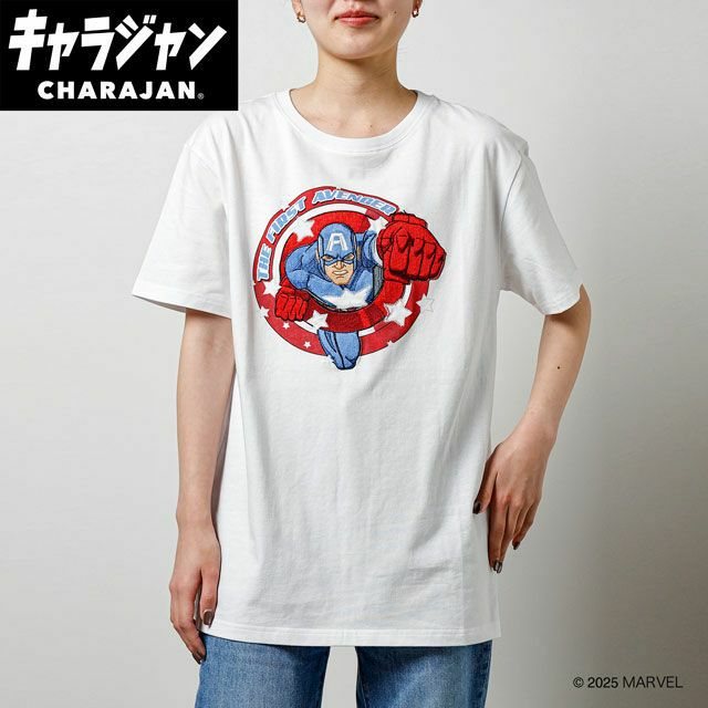 キャラジャン Tシャツ(L)] MARVEL キャプテン・アメリカ ファースト