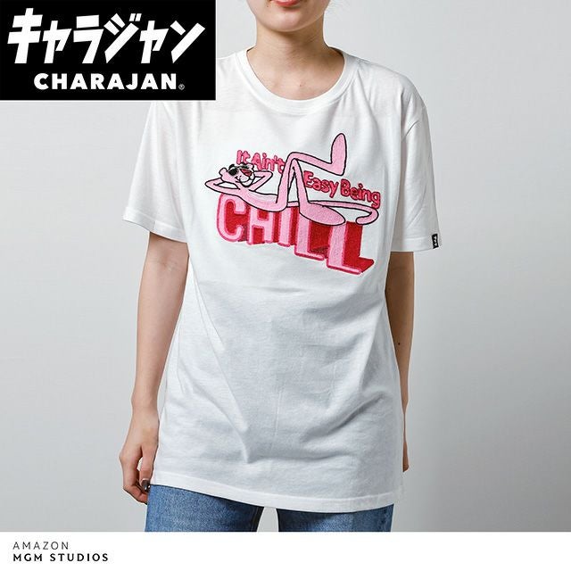 キャラジャン Tシャツ(M)] ピンクパンサー ピンクパンサー ピンク